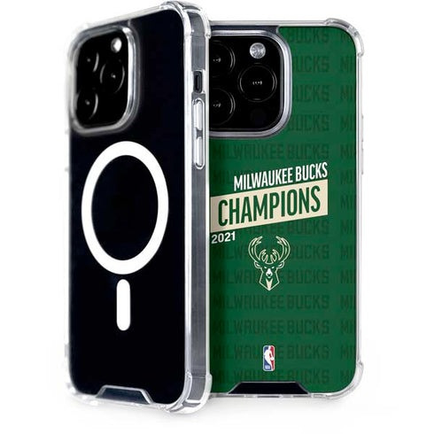 NBA Milwaukee Bucks 2021 Champions iPhone 15 Pro MagSafe Case